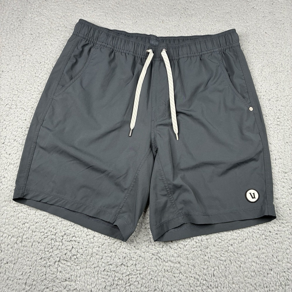Vuori Kore Shorts Men's Medium Gray 7" Inseam Lined Performance Athletic V302